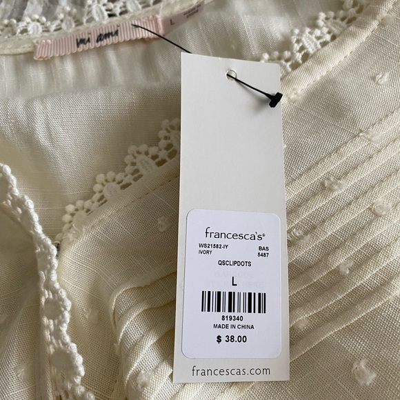 Beautiful NWT Surplice front cotton blouse. - Picture 4 of 6